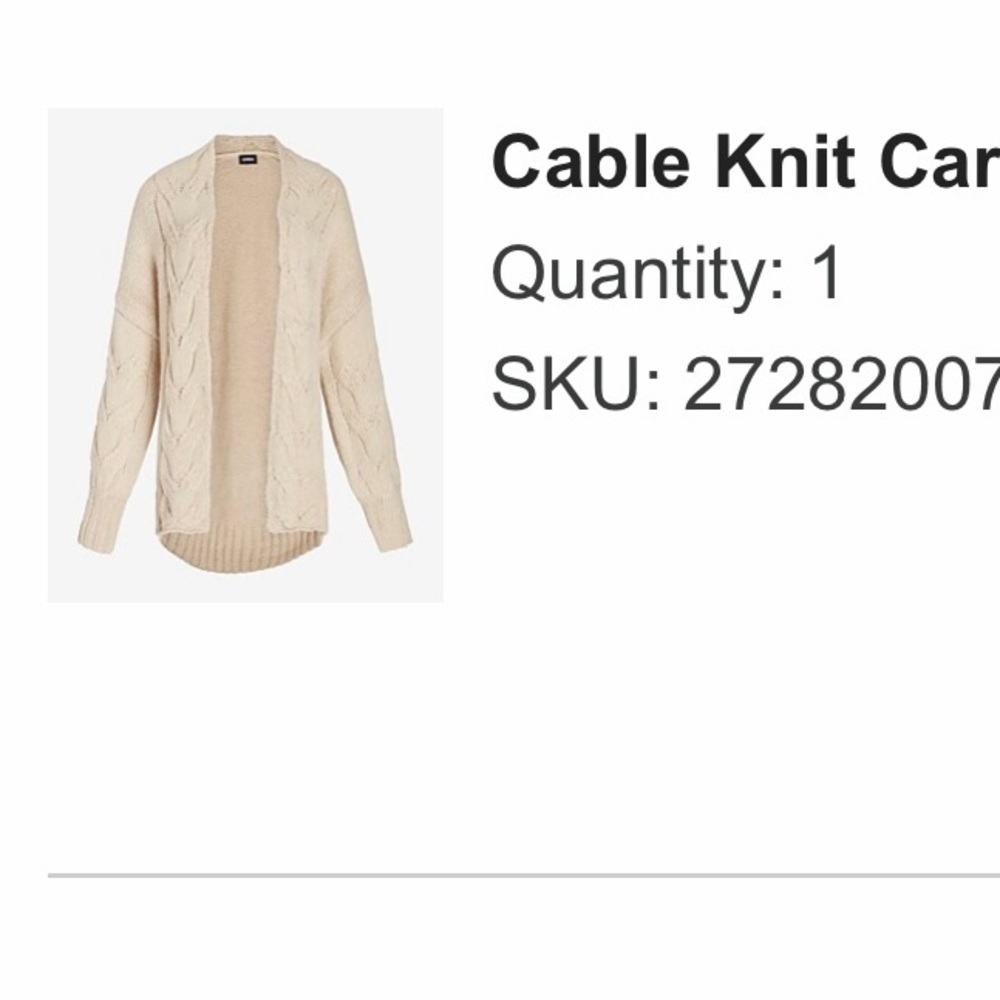 Express Cable Knit Cardigan - Picture 5 of 5